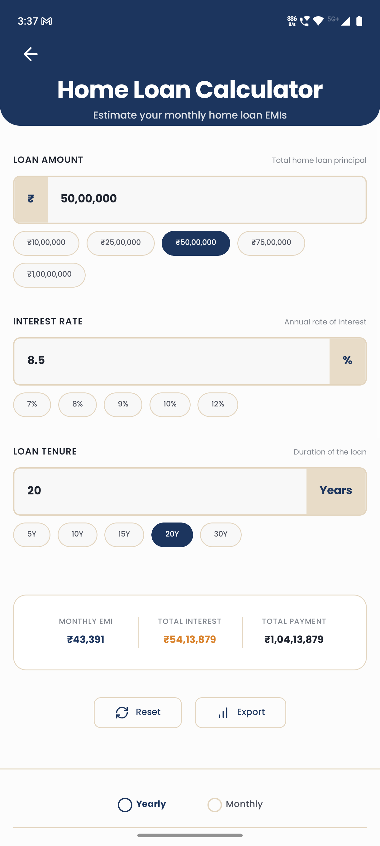AttendAssist - Home loan calculator