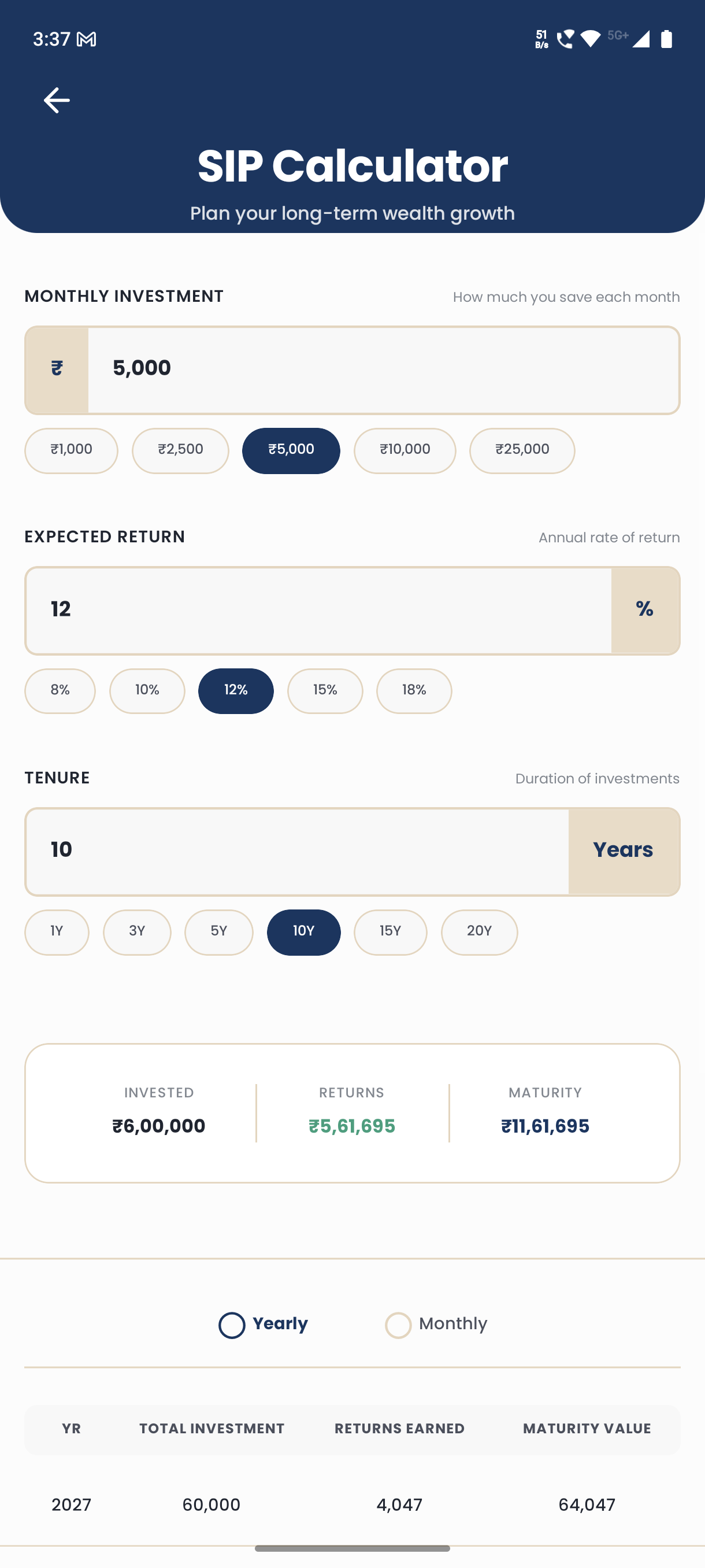 AttendAssist - SIP calculator